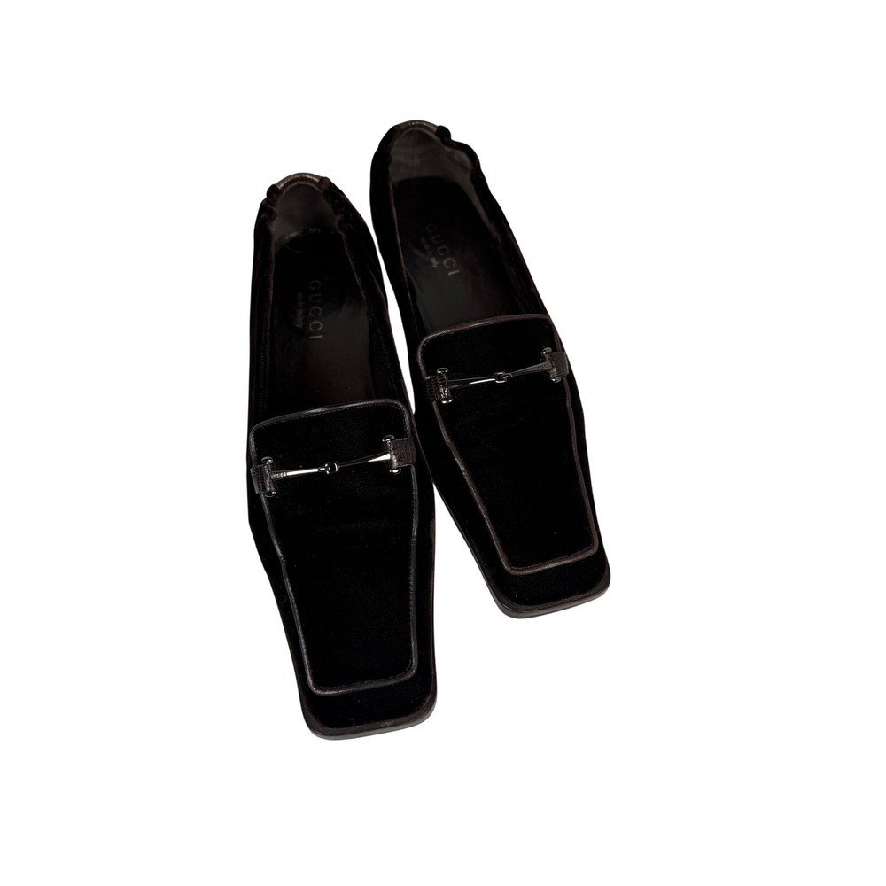 GUCCI Women's Suede Bit Loafers, Espresso Brown, Silver Bit Hardware, Size 8.5 B - Picture 12 of 13